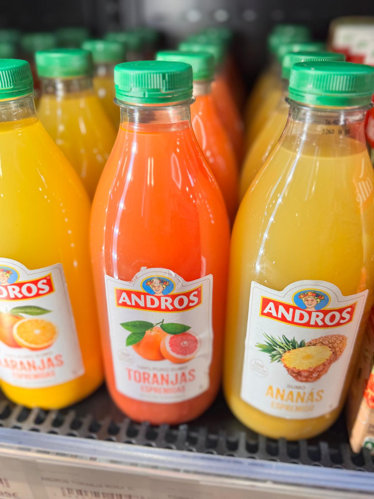 Sumos e bebidas variadas